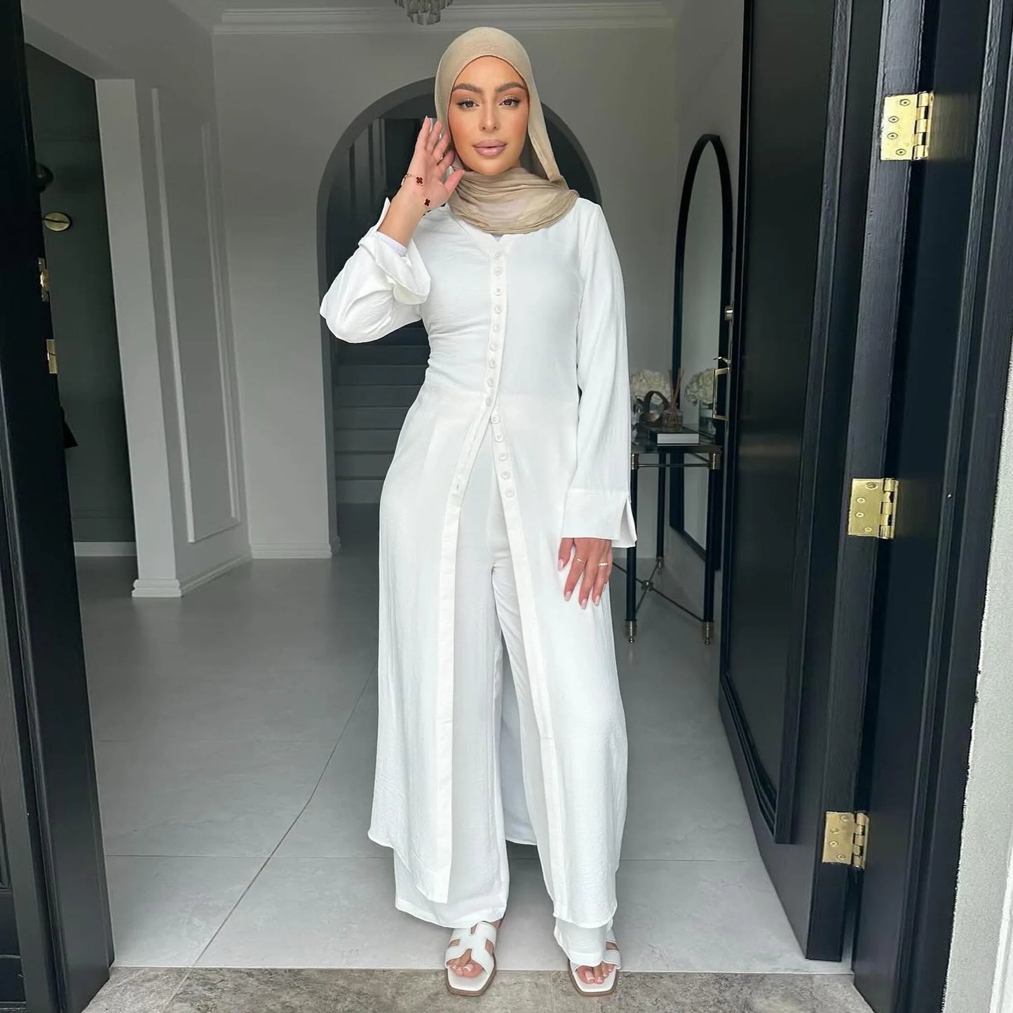 Casual Shirt & Pants Flowing Outfit