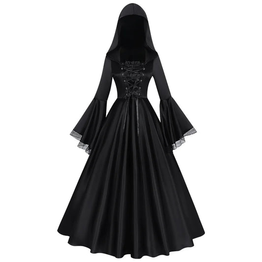 Gothic Hooded Maxi Dress