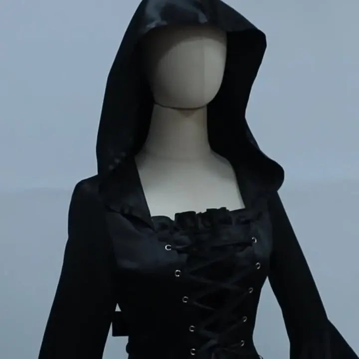 Gothic Hooded Maxi Dress
