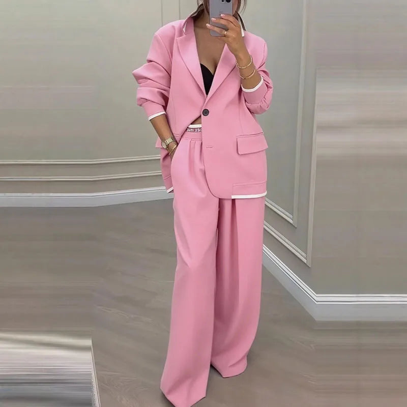 Elegant Blazer Pants Set