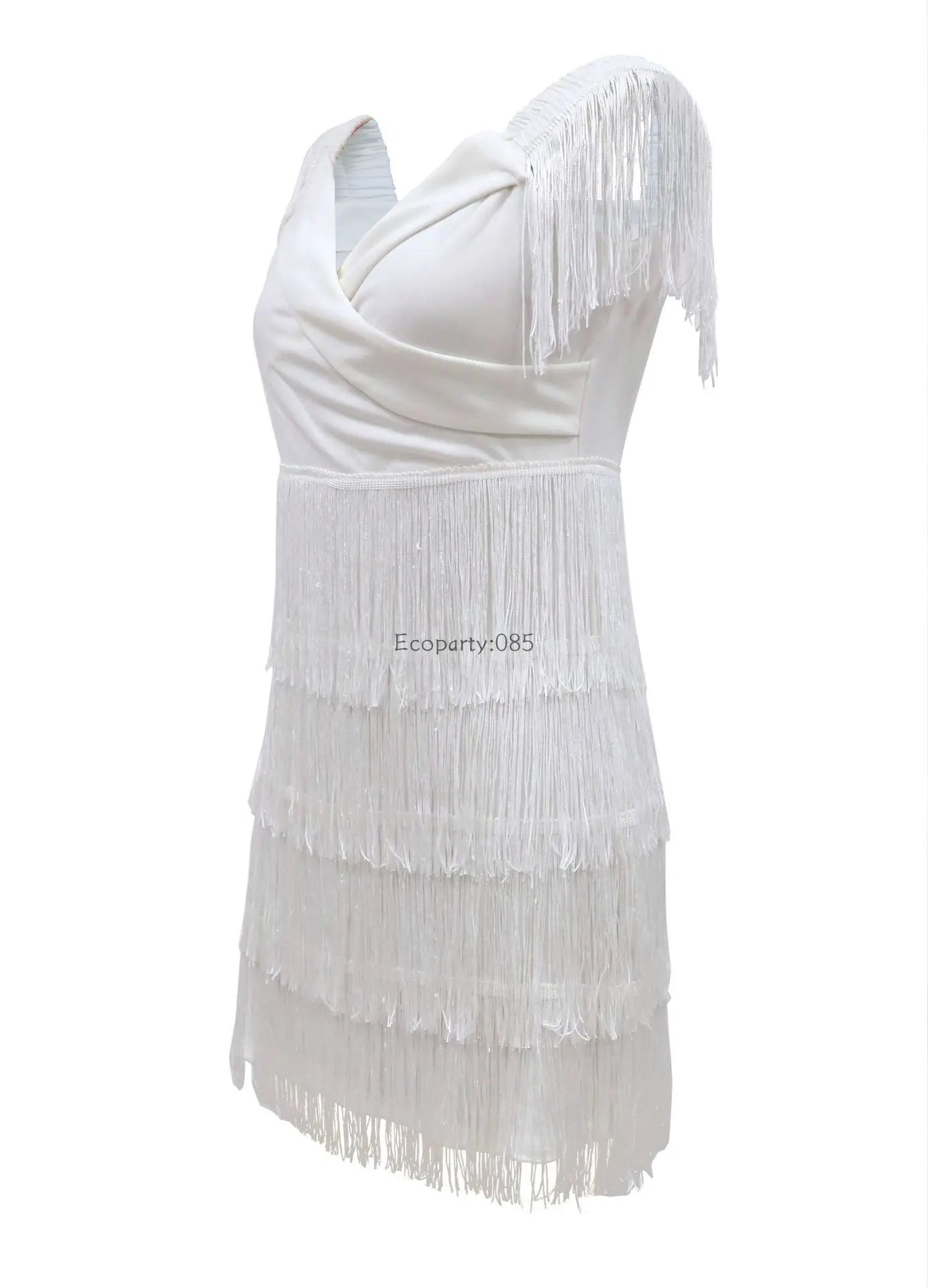 Fringed Evening Party Dress