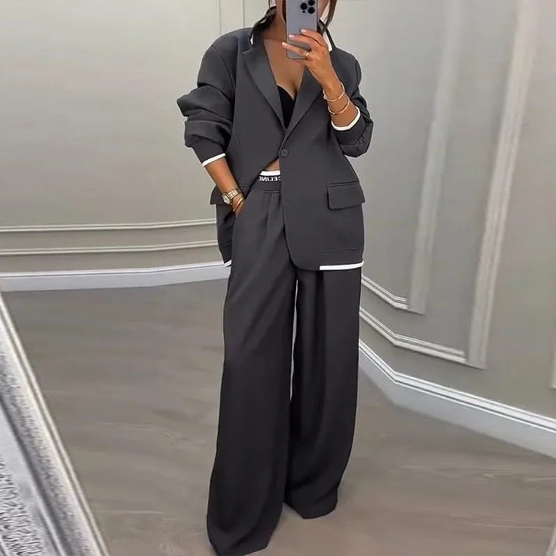 Elegant Blazer Pants Set