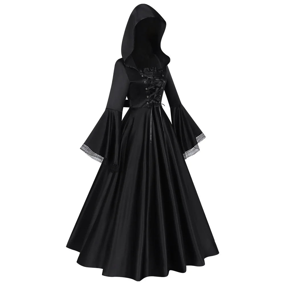 Gothic Hooded Maxi Dress