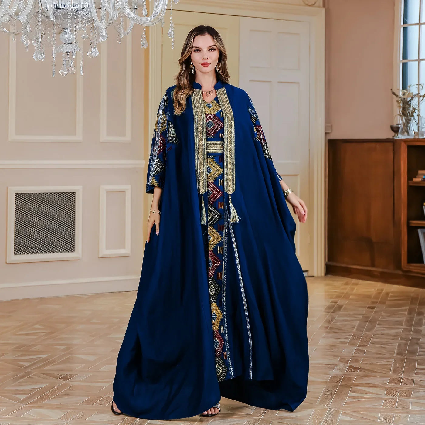 Embroidered 2-Piece Abaya