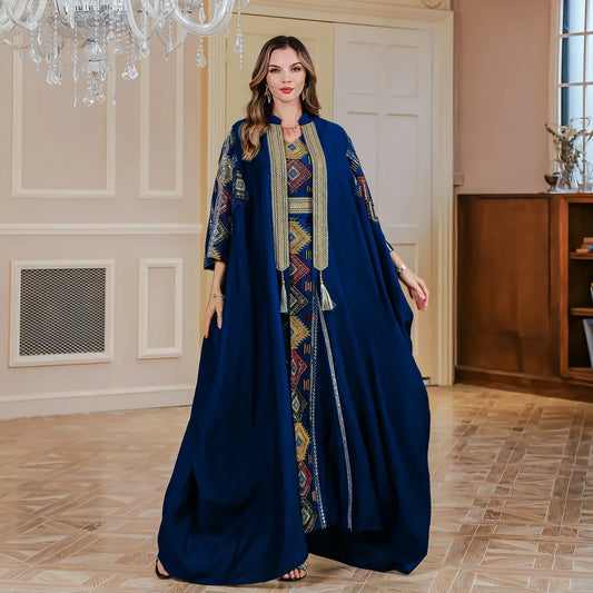 Embroidered 2-Piece Abaya